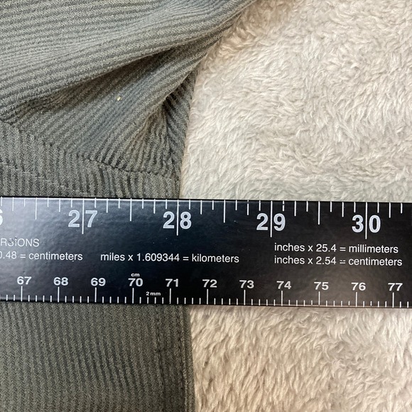 Forsyth of Canada Corduroy Shirt XL Olive Green Long Sleeve Button Down Mens - Picture 5 of 10